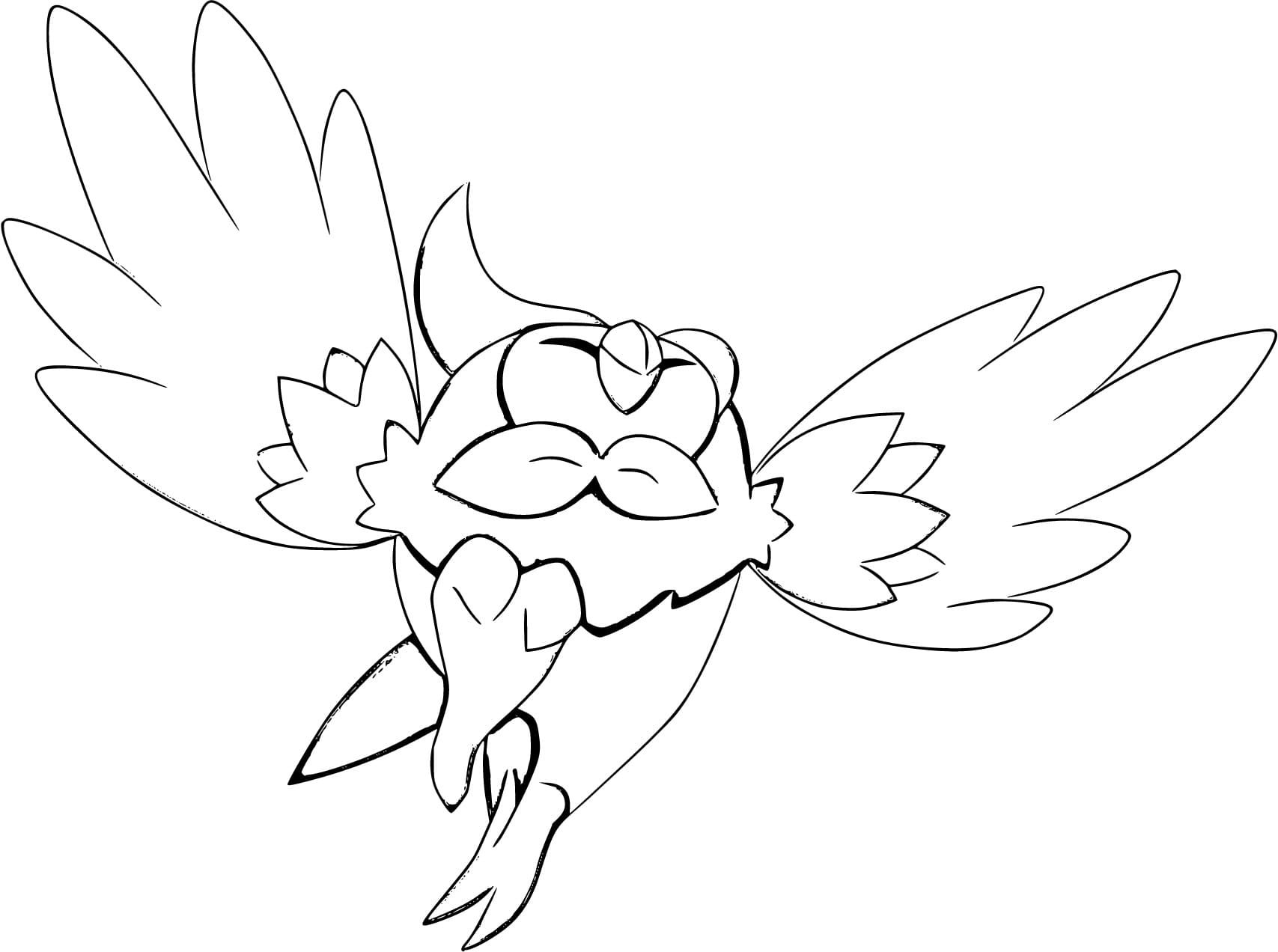 Desenho de Dartrix Pokemon para Colorir