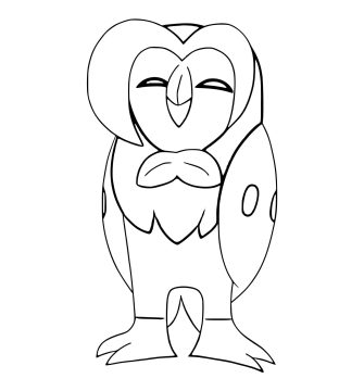 Desenho de Pokemon Dartrix para Colorir