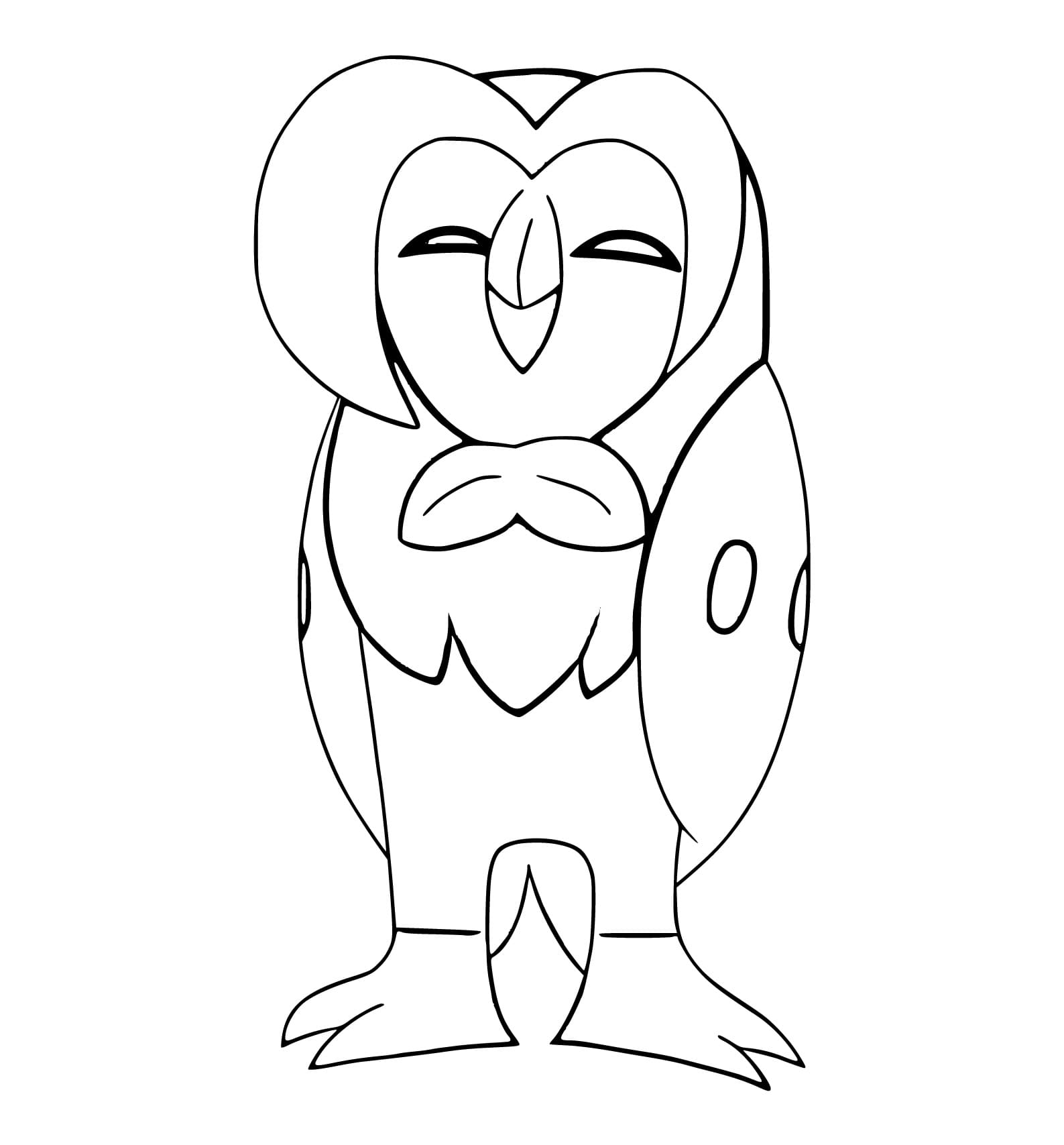 Desenho de Pokemon Dartrix para Colorir