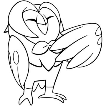 Desenho de Pokemon Dartrix para crianças para Colorir