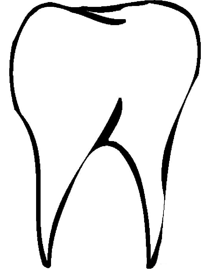 Desenho de Dente Infantil para Imprimir