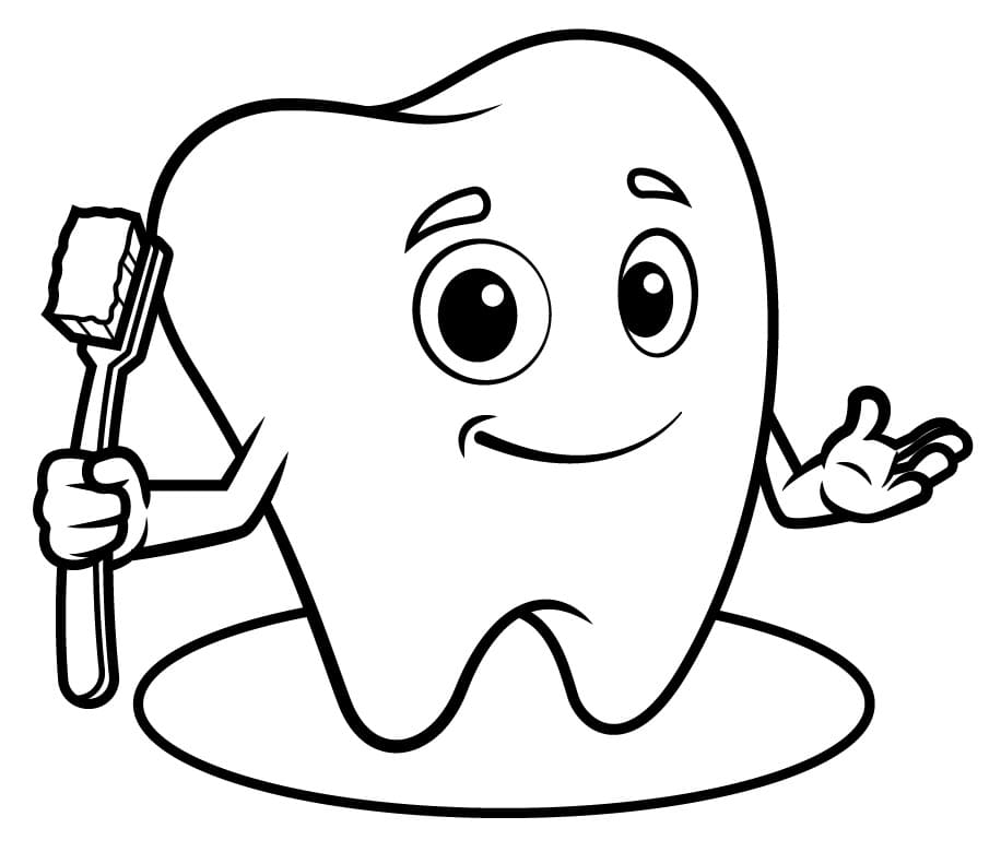 Desenho de Dente Saudavel para Imprimir