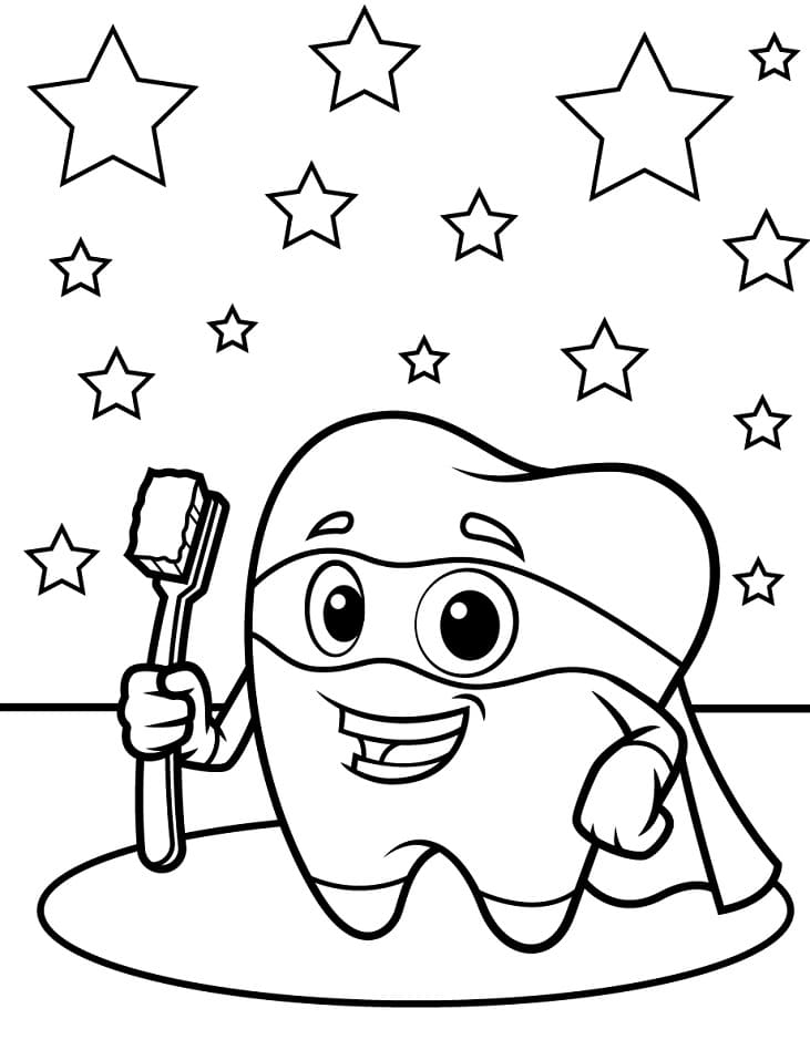 Desenho Super Dente para Colorir