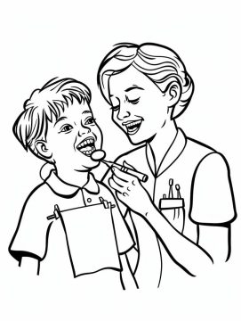 Desenhos de Foto de Dentista para Colorir