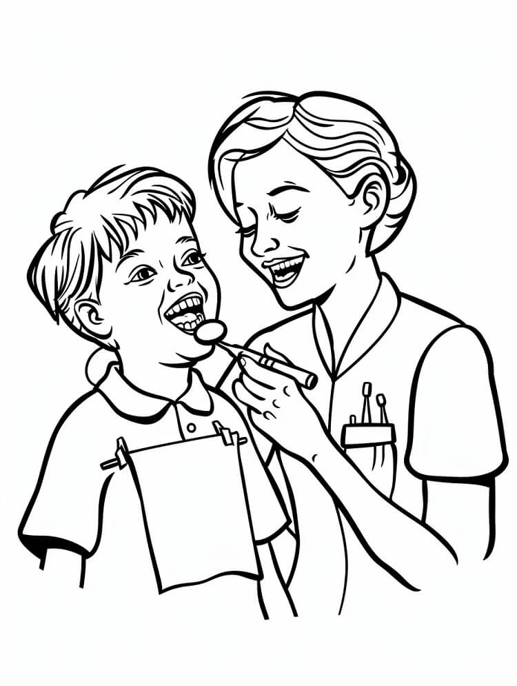 Desenhos de Foto de Dentista para Colorir