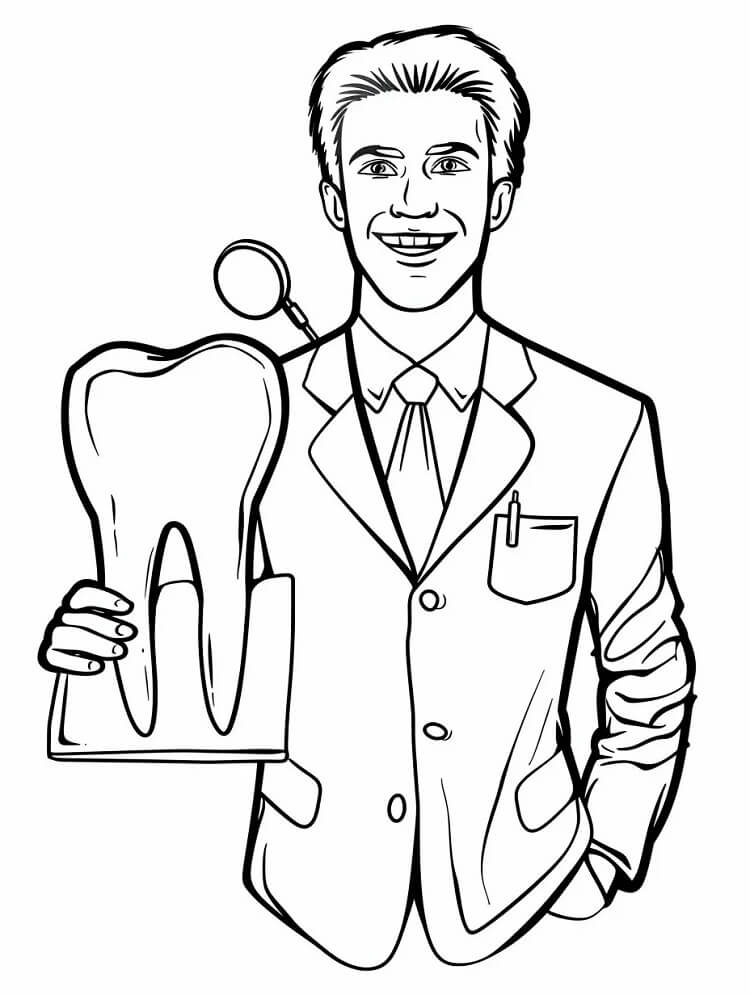 Desenhos de Pintura de Dentista para Colorir
