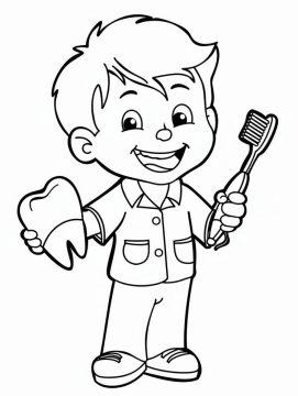 Desenhos de Um Dentista para Colorir