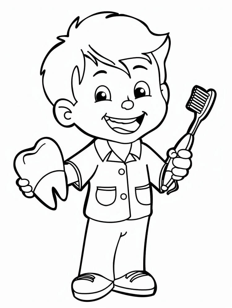 Desenhos de um Dentista para Colorir