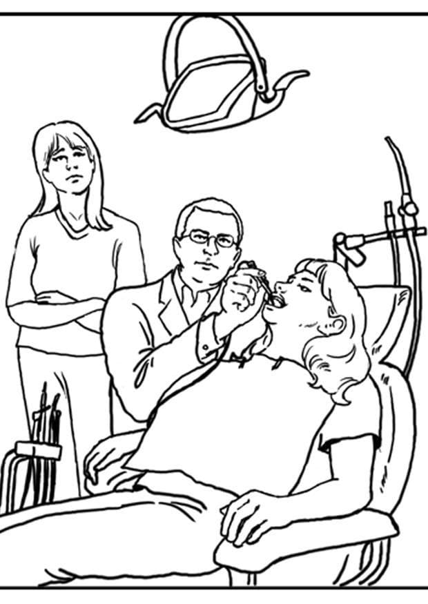 Desenho de Dentista Infantil para Imprimir