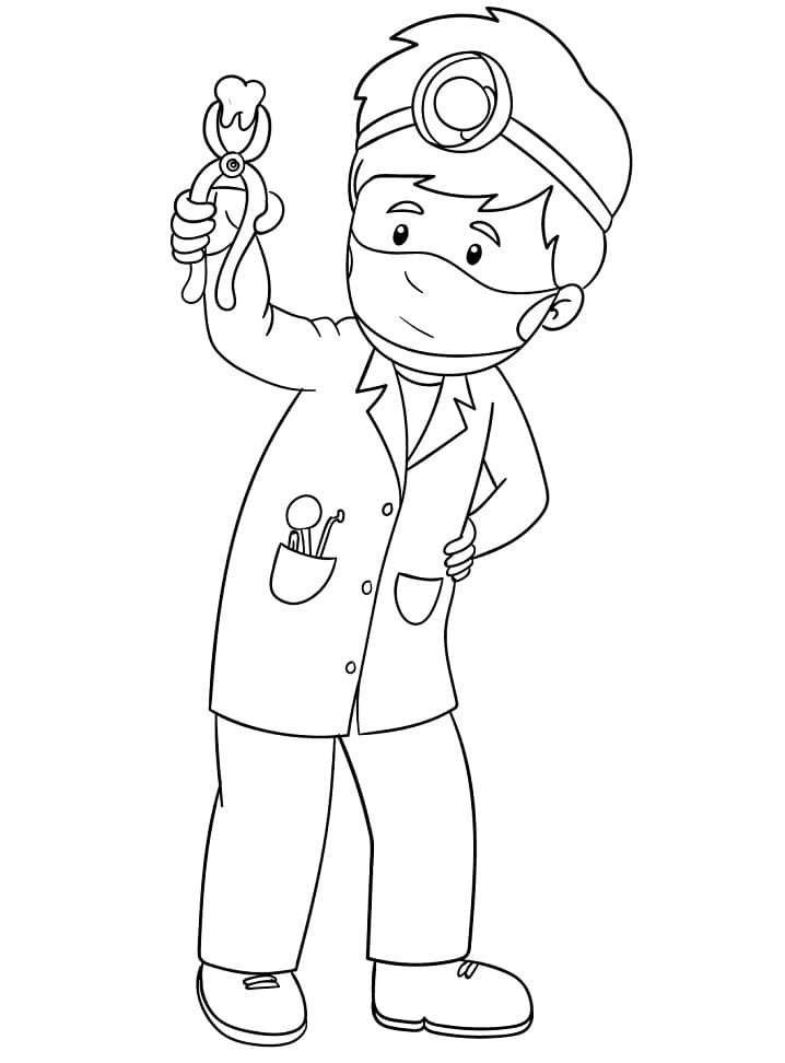 Desenhos de Dentista para Colorir