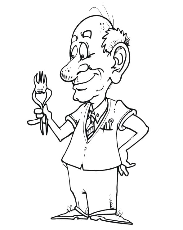 Desenho Dentista Sorrindo para Colorir