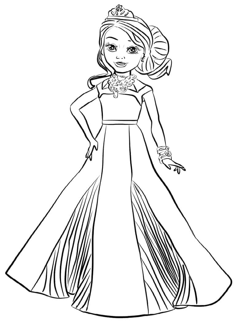 Desenho Audrey de Descendentes para Colorir
