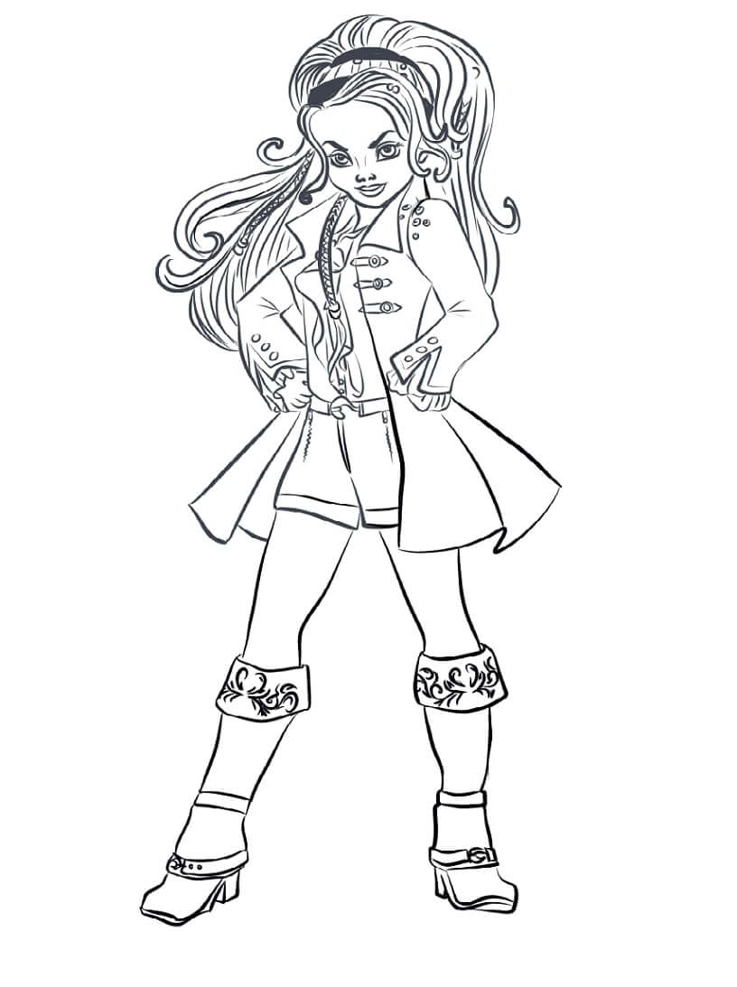 Desenho Cj Hook de Descendentes para Colorir
