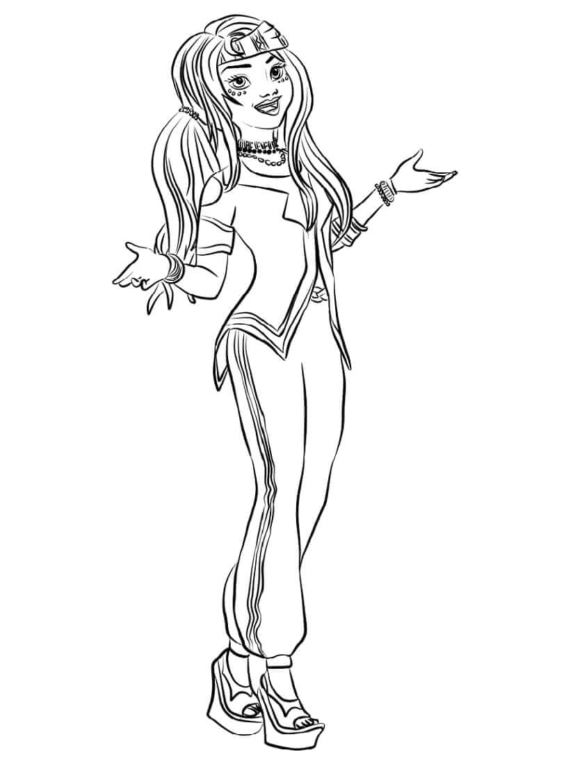 Desenho Genie Chic Freddie de Descendentes para Colorir
