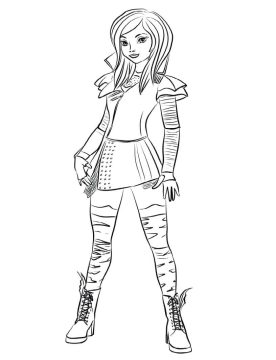 Desenho Imprimível de Mal de Descendentes para Colorir