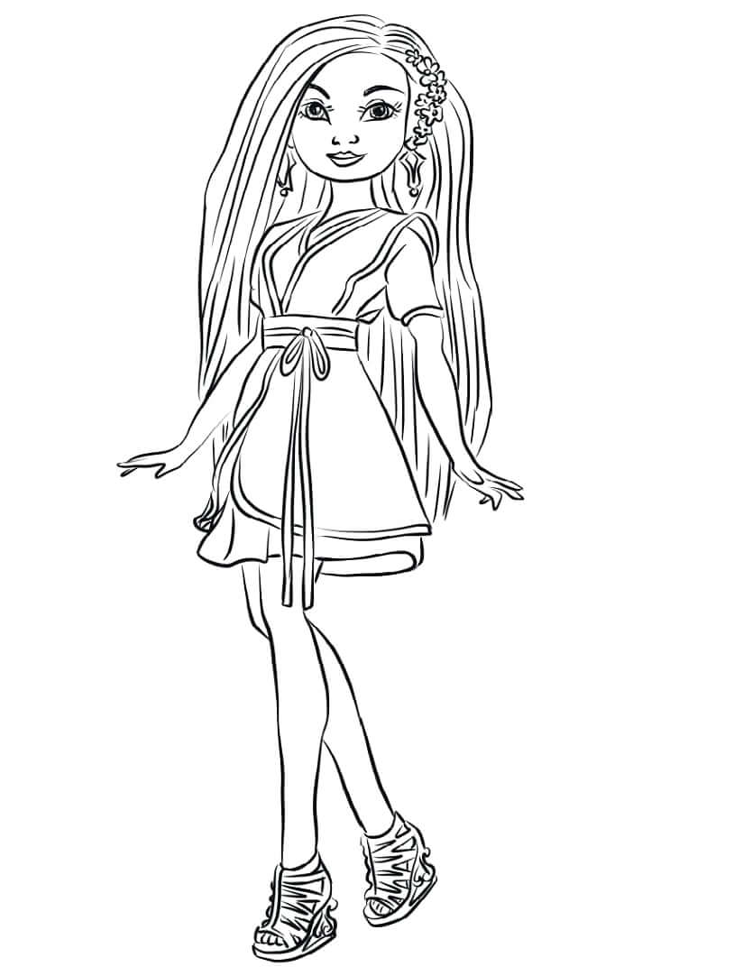 Desenho Lonnie de Descendentes para Colorir em Pdf