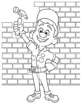 Desenho de consertá Feliz para Colorir