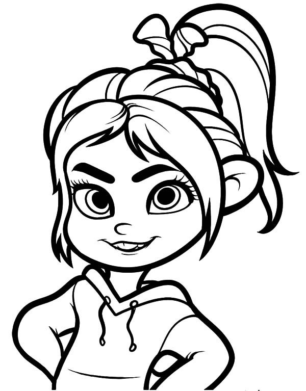 Desenho de Vanellope para Colorir