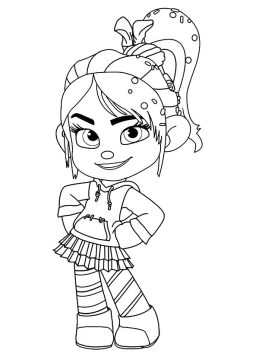 Desenho de Vanellope para Imprimir e Colorir