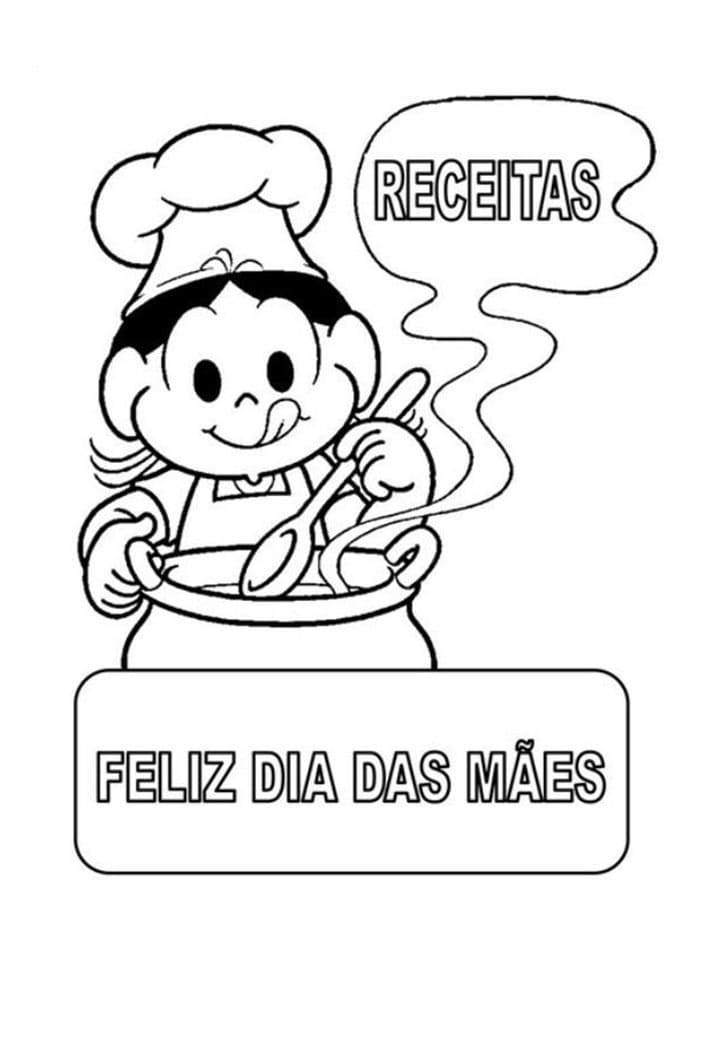 Desenho de Dia das Mães Bonito para Colorir Pdf