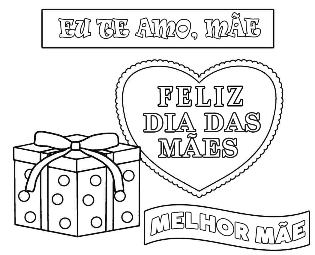 Desenho de Dia das Mães para Colorir Pdf
