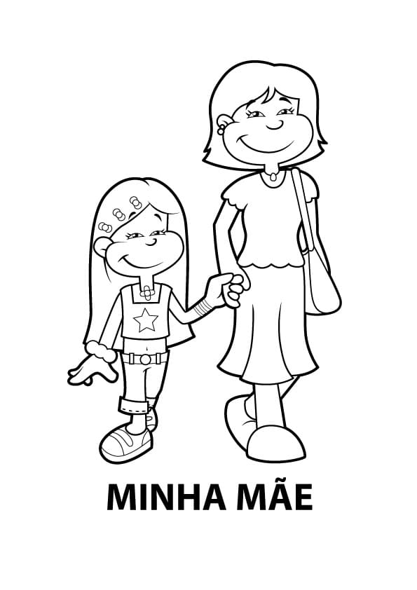 Desenho Minha Mãe para Colorir