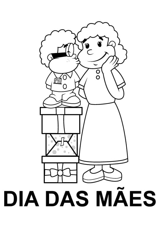 Desenho Zero e Mamãe para Colorir