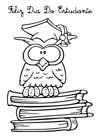 Desenho de Dia do Estudante Imprimivel Download
