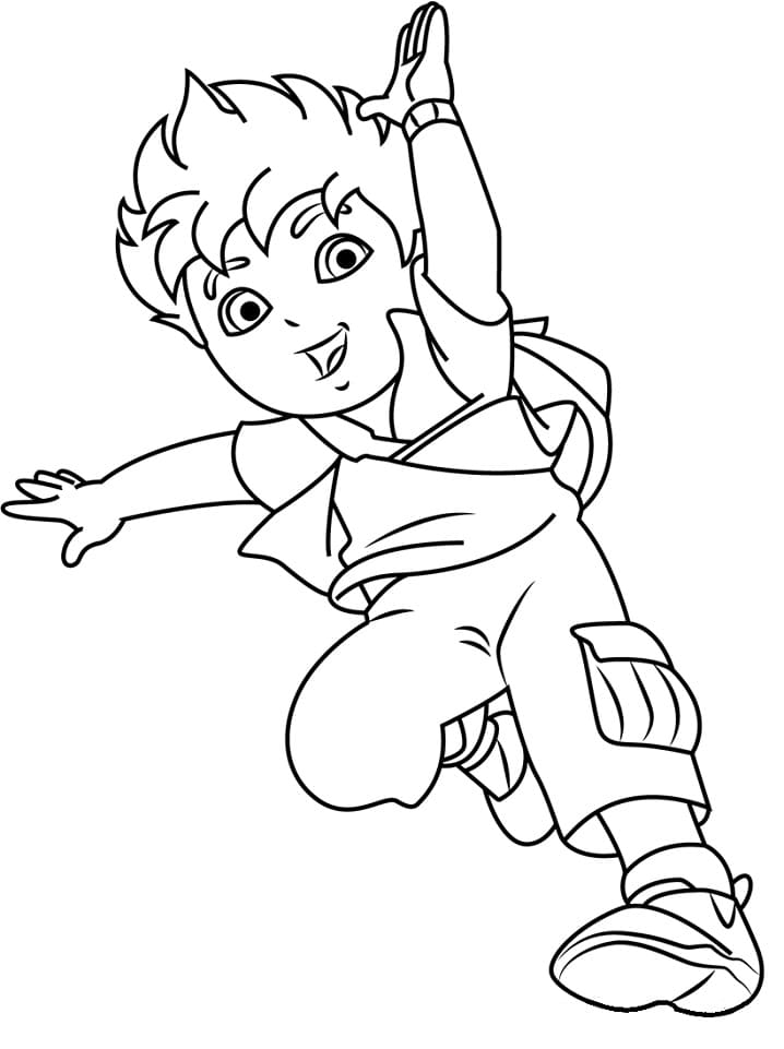 Desenho de Diego Incrível para Colorir
