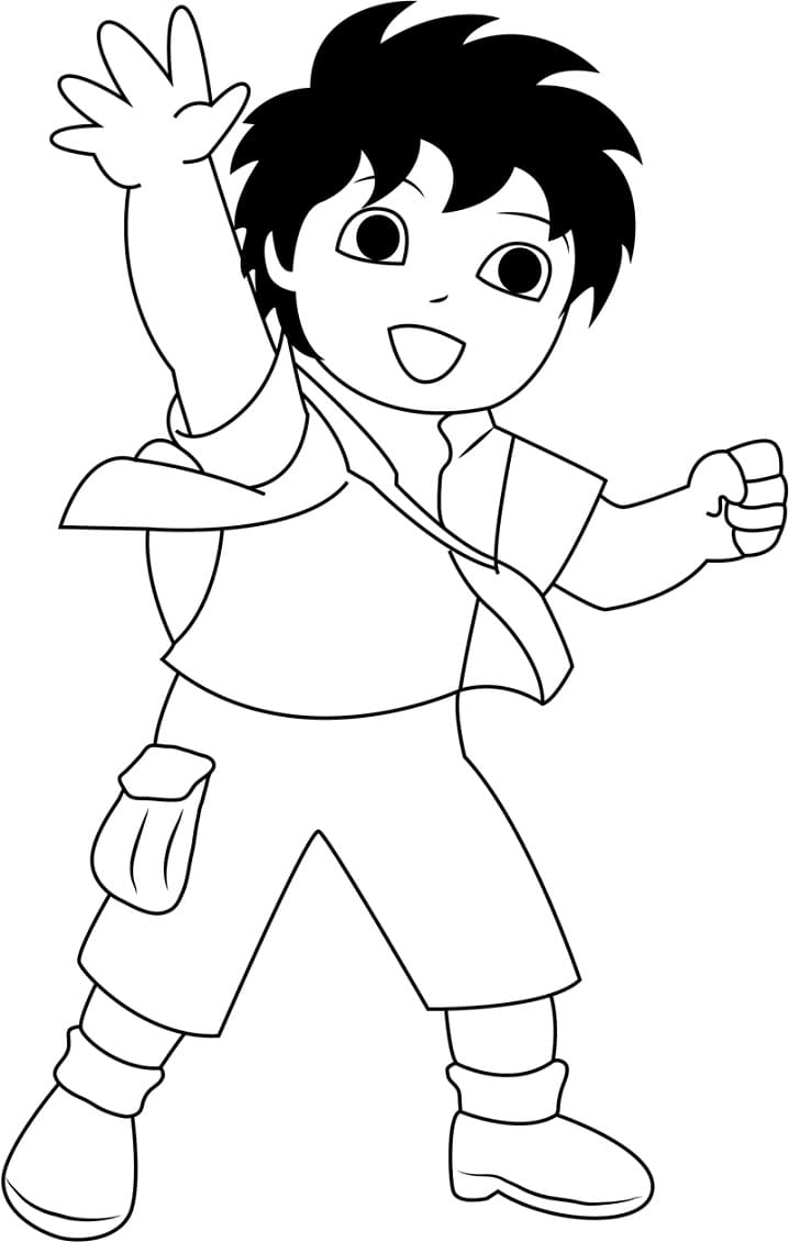 Desenho Diego Amigável para Colorir