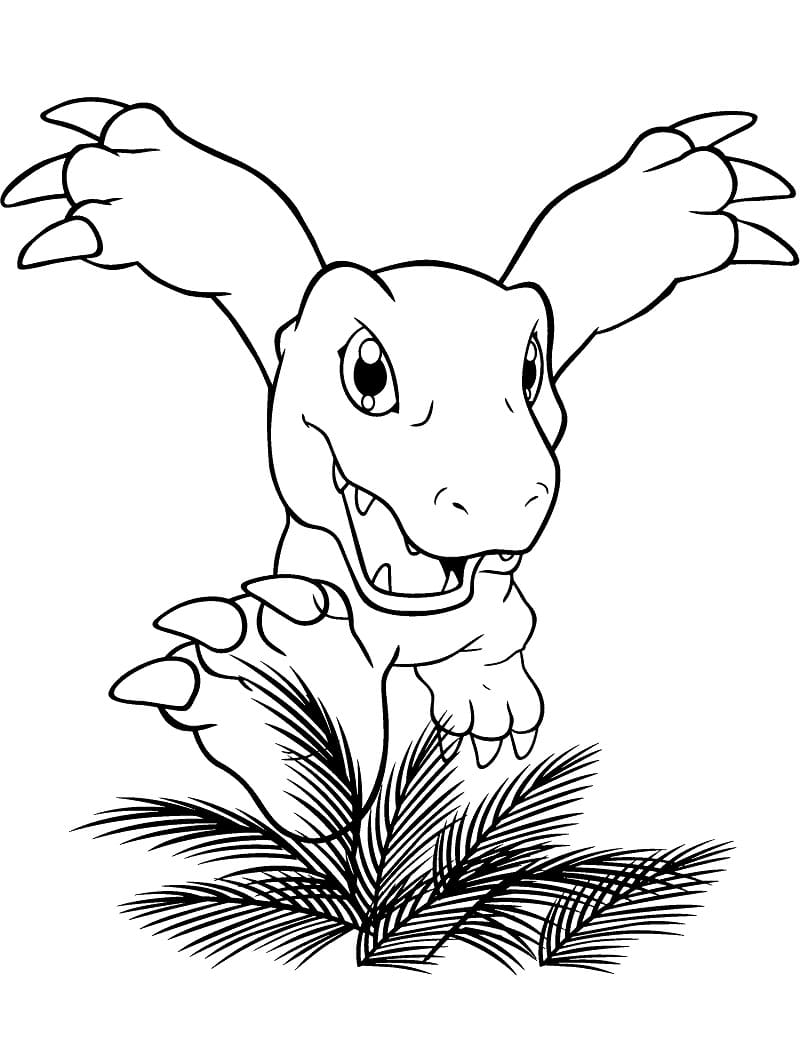 Desenho de Agumon Grátis para Crianças para Colorir