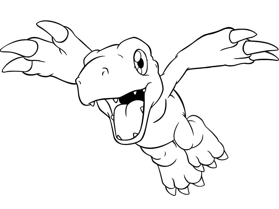Desenho de Agumon de Anime Digimon para Colorir