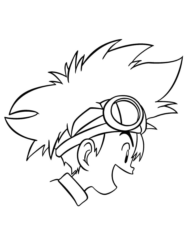 Desenho de Imagem de Taichi Yagami para Colorir