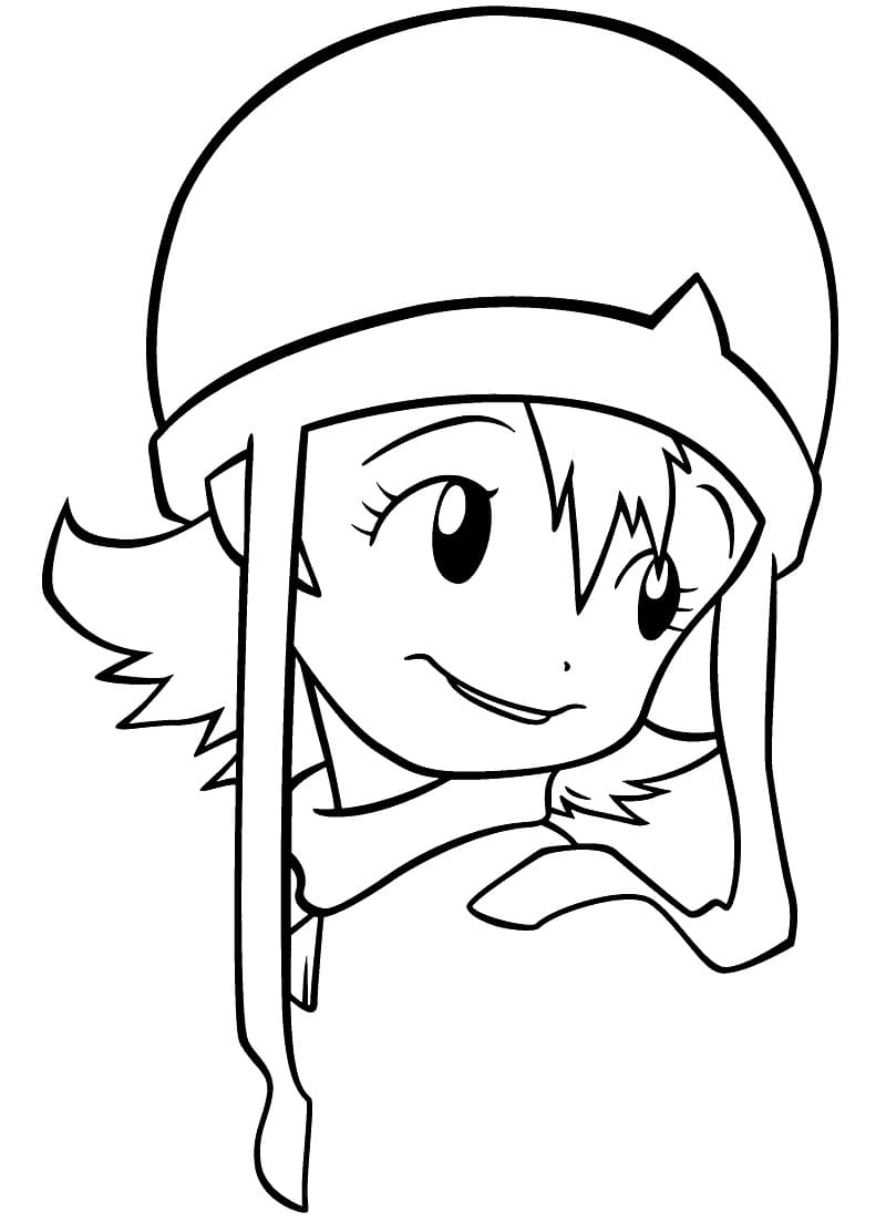Desenho de Sora Takenouchi Digimon para Colorir
