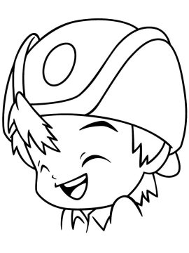 Desenho de Takeru Takaishi de Digimon para Colorir