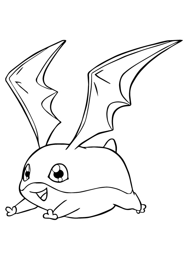 Desenho de Patamon para Colorir Grátis em Pdf