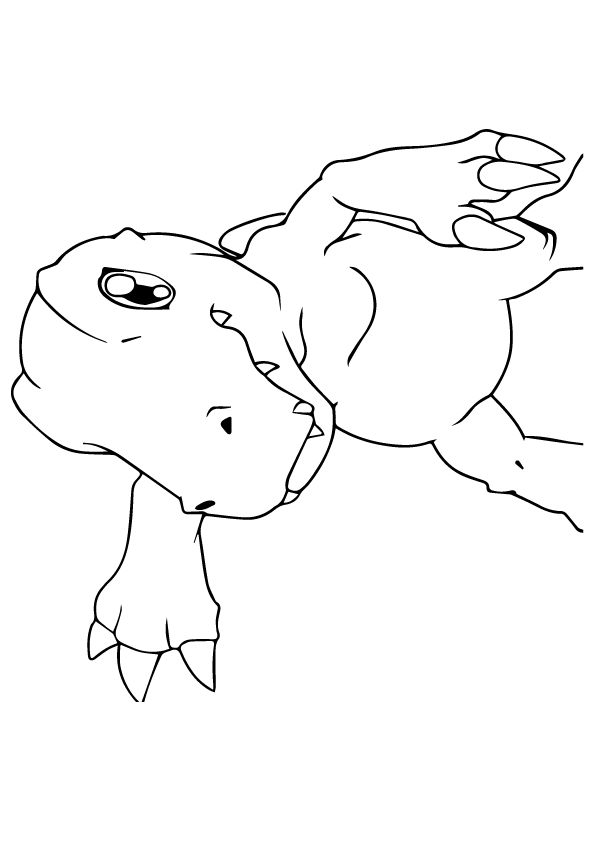 Desenho do Agumon em Pdf para Baixar Grátis
