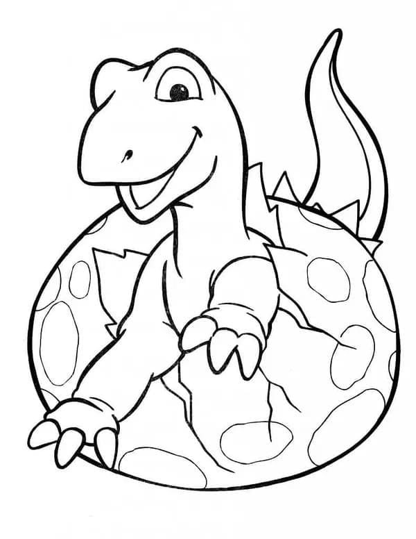 Desenho de Bebê Dinossauro para Crianças para Colorir