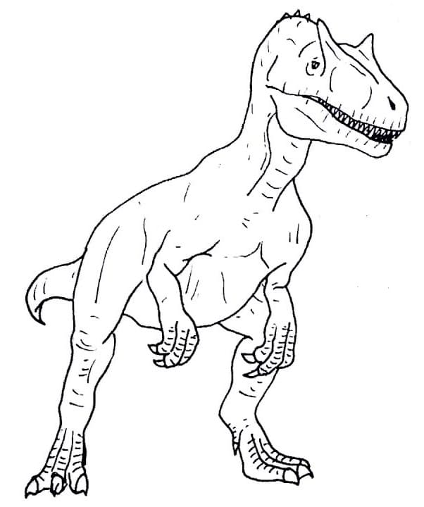 Desenho de Alossauro de Jurassic World para Colorir
