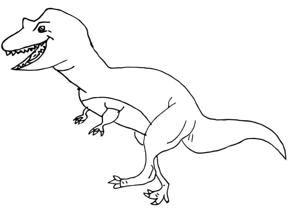 Desenho de Alossauro Engraçado para Colorir