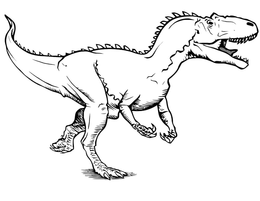 Desenho de Alossauro Grátis para Crianças para Colorir