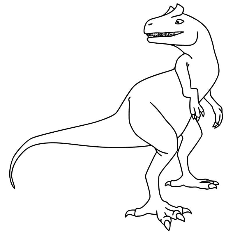 Desenho de Alossauro Imprimivel para Colorir
