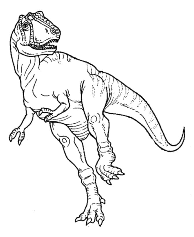 Desenho de um Alossauro para Colorir