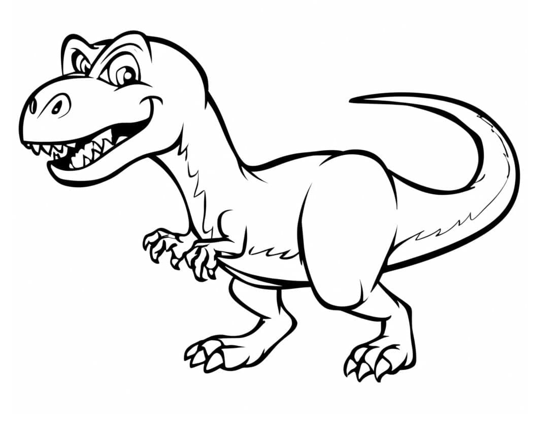 Desenho de Dinossauro Malvado para Colorir