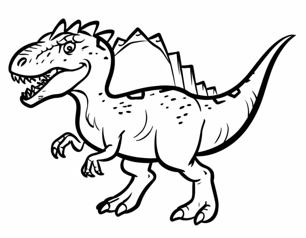 Desenho de Imagem de Dinossauro para Colorir