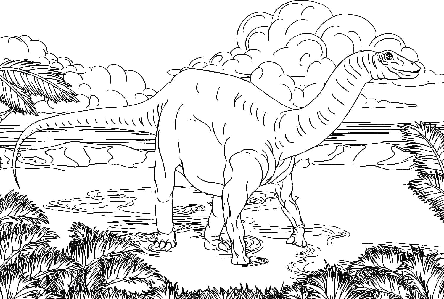 Desenho de o Dinossauro para Colorir