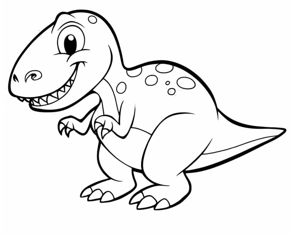 Desenho de um Dinossauro Hilariante para Colorir