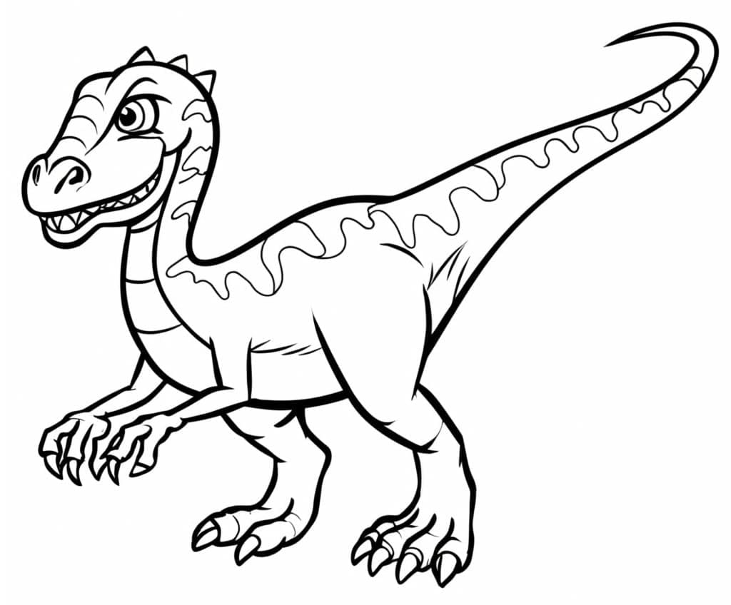 Desenho de um Dinossauro Malvado para Colorir