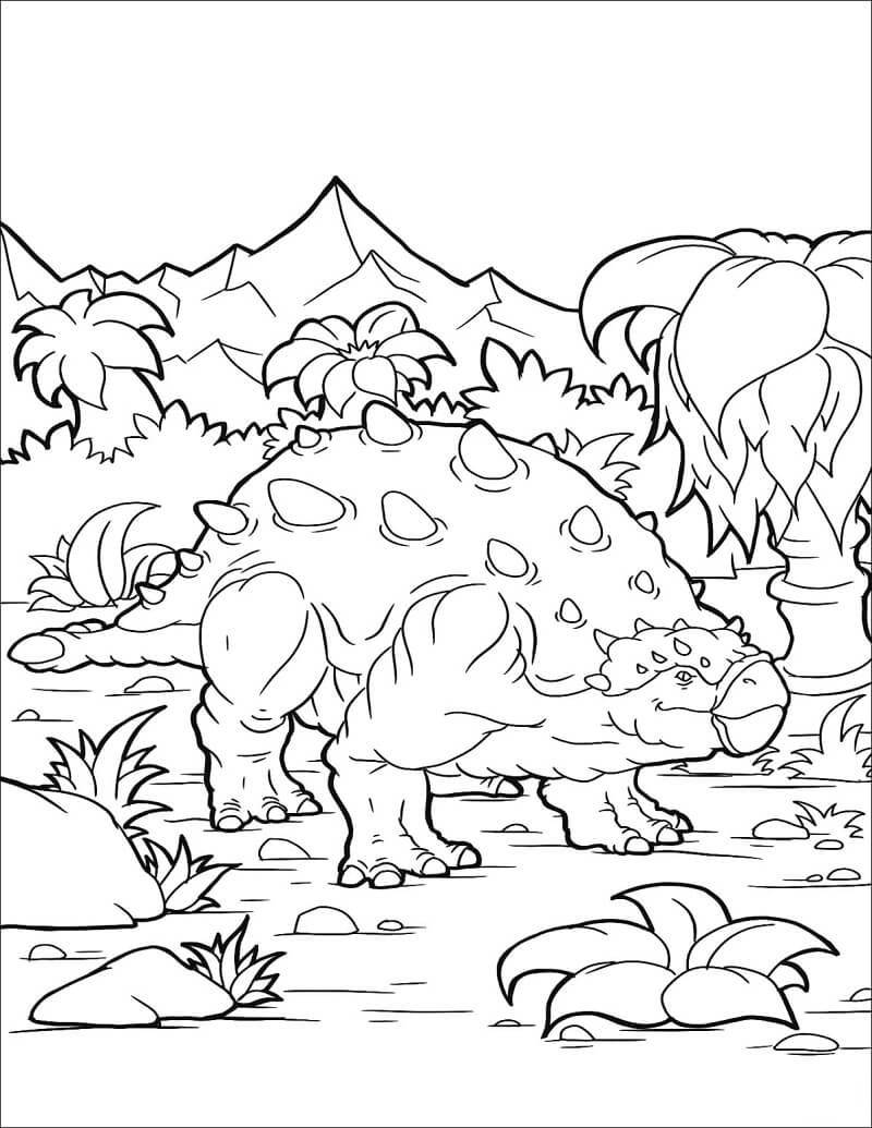 Desenho Ankylosaurus para Colorir
