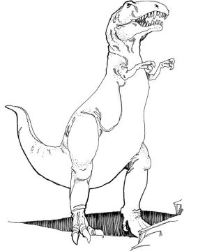 Desenho Tiranossauro para Colorir